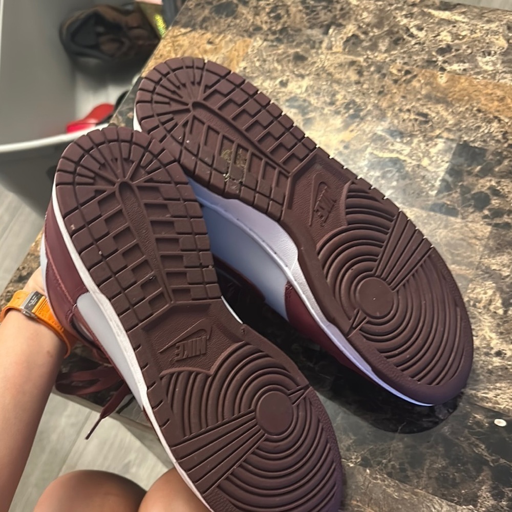 Nike Men's dunk high Maroon and Gray High-Top Sneakers - Picture 5 of 6